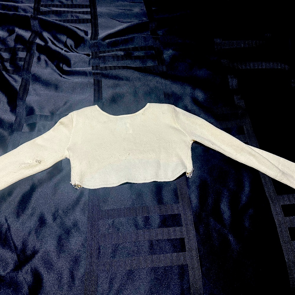 Sexy Zara crop top with diamonds in the back